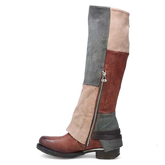 A.S.98 Tall Multicolor Leather Boots - Picture 2 of 12